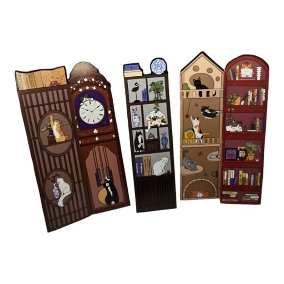 5pcs CAT Bookmarks Bookshelf Clock Home Book Marker Clips Reading Colorful Gift - Picture 9 of 10